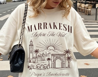 Marrakesh Morocco Bachelorette Party Shirt, Girls Trip Shirts, Desert Bride Tee, Bridesmaid Gift, Vacation Shirt Custom