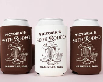 Birthday Party Can Cooler, Rodeo Nashville Can Sleeve, 21st 30th 40th 50th 60th Birthday Party Favor, Western Birthday Gift For Her