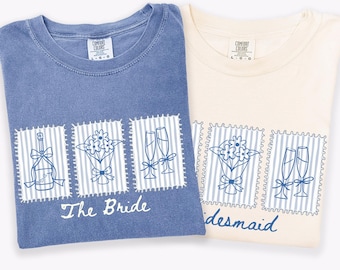 Comfort Colors® Bridal Party Shirts, Bridesmaid Proposal Gift, Personalized Maid Of Honor Tee, Bachelorette Getting Ready Outfit
