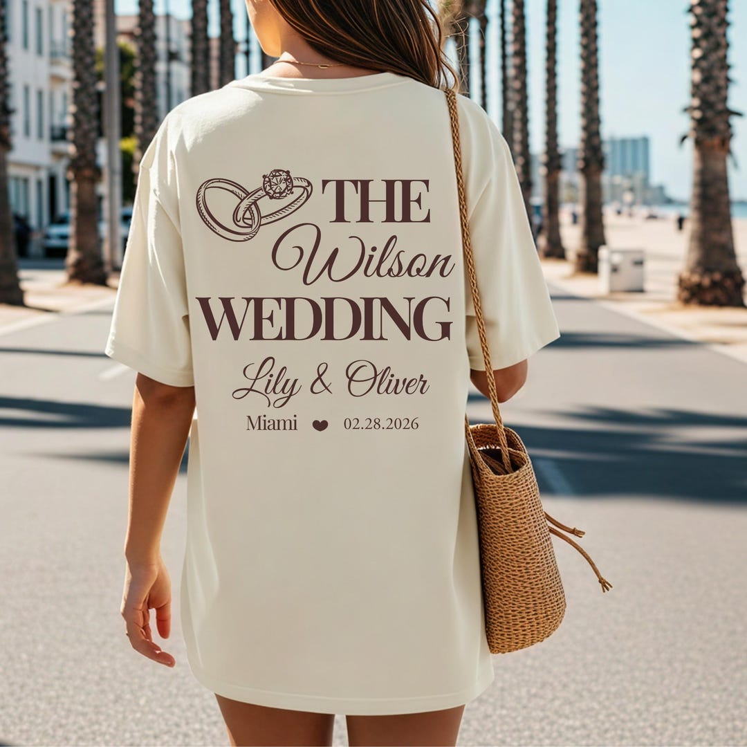 Wedding Merch Examples Custom Wedding Toss Shirts, Comfort Colors Wedding Shirt, Personalized ...