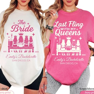 Bach Club Bachelorette Party Shirts: Last Fling, Comfort Colors Tee