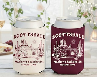 Scottsdale Before the Veil Bachelorette Can Cooler, Custom Desert Bachelorette Can Cooler, Desert Bach Party Decor, Bach Party Deccor