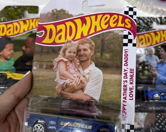 Papa Räder personalisiertes Auto, benutzerdefinierte Fotogeschenk für Papa, HW Style Car Display, Vatertagsgeschenk, Geburtstagsgeschenk für Papa, einzigartiges Andenken