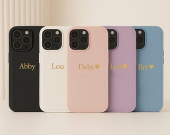 Spersonalizowane skórzane etui na iPhone'a: grawerowane inicjały, odporne na wstrząsy