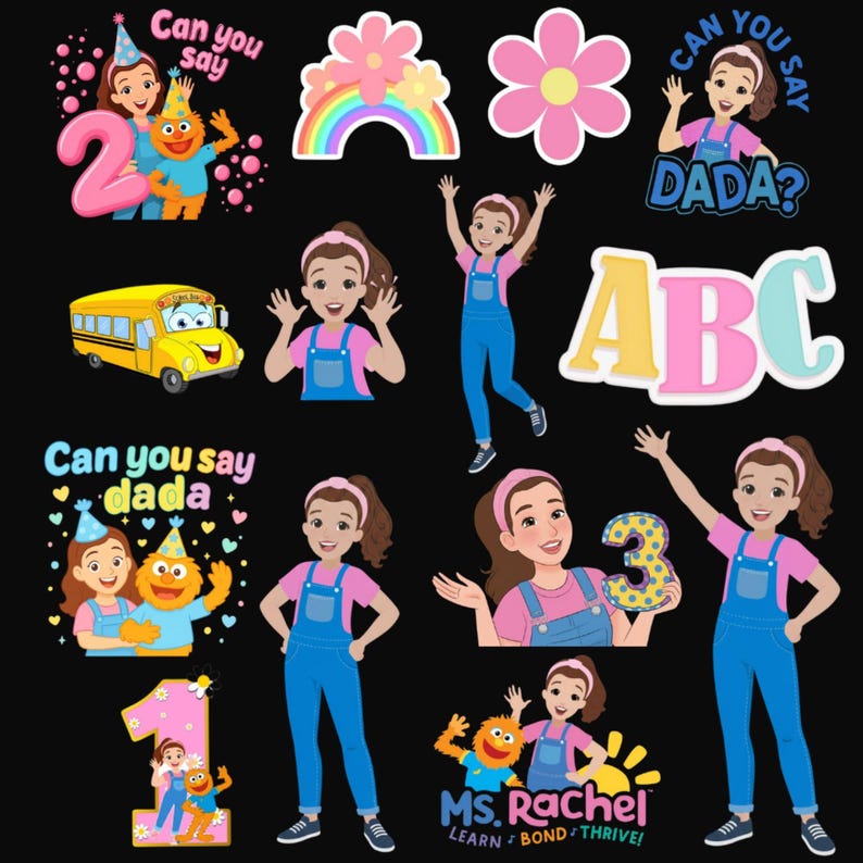Ms Rachel PNG Clipart, Cake Toppers Decorations, Ms Rachel Party Decor ...