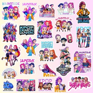 Kpop Demon Hunters PNG SVG, Kpop Idol Group Shirt, Huntrix png design, Saja Boys Girls Bands Png, Huntrix fans,Digital Download