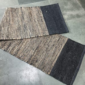 Handgewebter Jute-Treppenläufer: Boho-Hanfteppich, Wohnkultur-Randbereich-Treppe, Eingangsbereich-Teppich