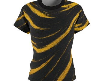 Spiral Black Gold Skull T-Shirt - Celtic Artwork Graphic Tee, 100% Cotton, Crew Neck