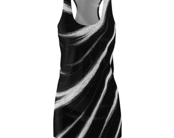 Half Black and White Women Halter Dress, Two Color Block Split 2 Tone Combo  Summer Sleeveless Cocktail Mini Handmade Designer - Etsy