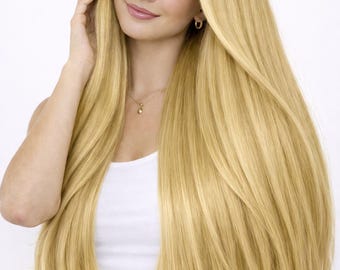 613 Goldene Blonde Remy Echthaarverlängerungen - Keratin Flat Tip oder Tape-In