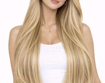F116 Blonde Bend Remy Echthaarverlängerungen - Keratin Flat Tip oder Tape-In