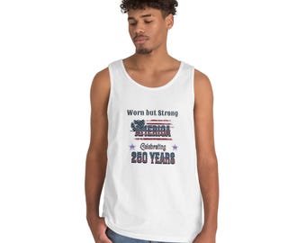 USA 250th Anniversary Tank Top, Patriotic Sleeveless Tee