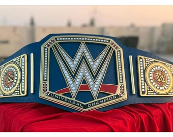 World Heavyweight Championship Replica Belt Brass Zinc Plates Cowhide Leather Wrestling Title Belt Gift for Fans