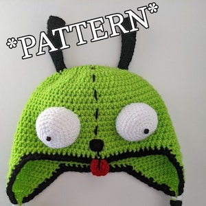 Green Alien Crochet Hat *Pattern* Gir