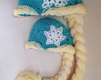 Icey Queen Hat and Doll Hat Set