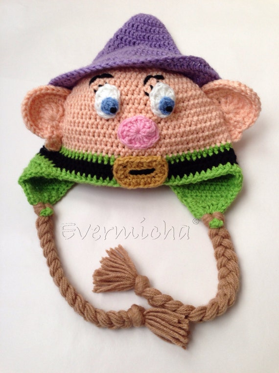 Goofy Dwarf Crochet Earflap Hat Etsy