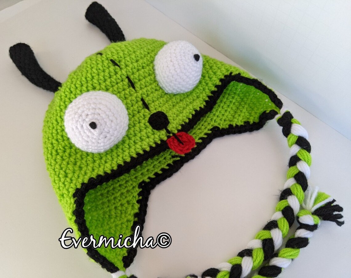 Green Alien Crochet Hat *pattern* Gir - Etsy