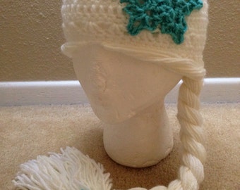 White Icey Queen Rapunzel Hat