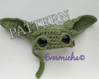 Baby Yoda Grogu Pet Hat Crochet pattern 