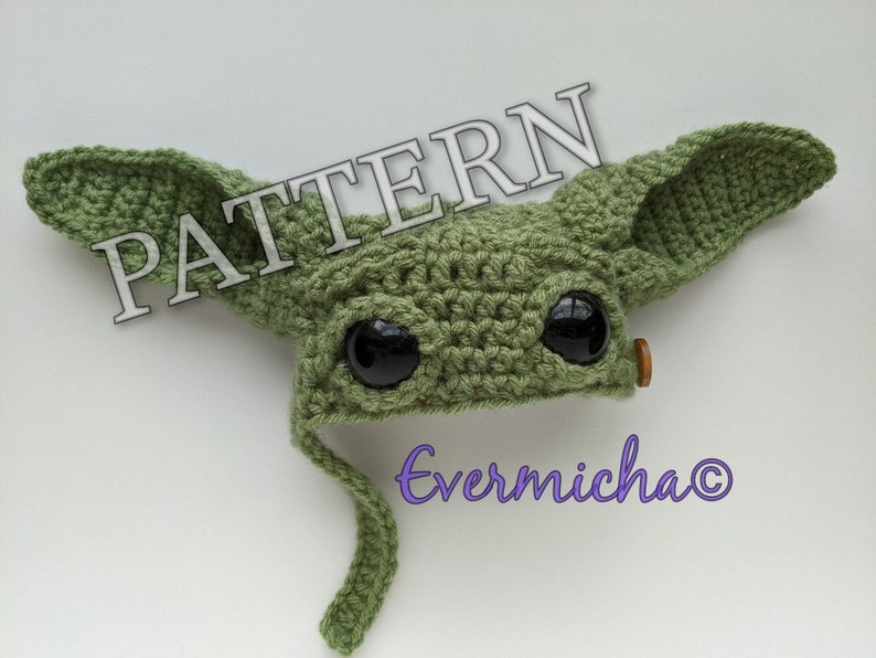 Baby Yoda Grogu Pet Hat Crochet Pattern image 1