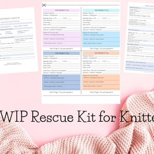 Knitting Project Tracker – WIP Rescue Kit, Printable Project Tags (PDF)