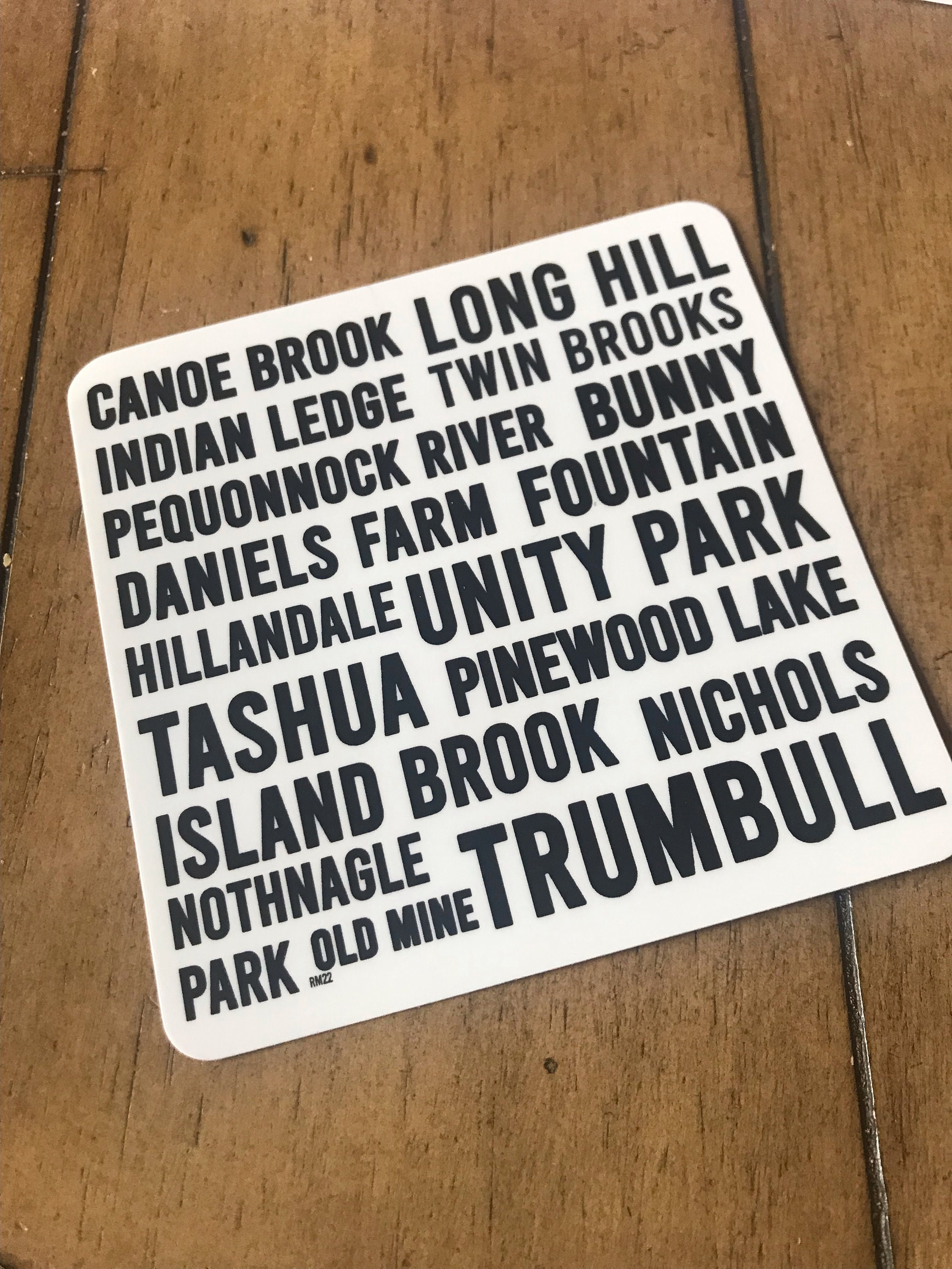 Trumbull CT Neighborhoods Sticker Etsy