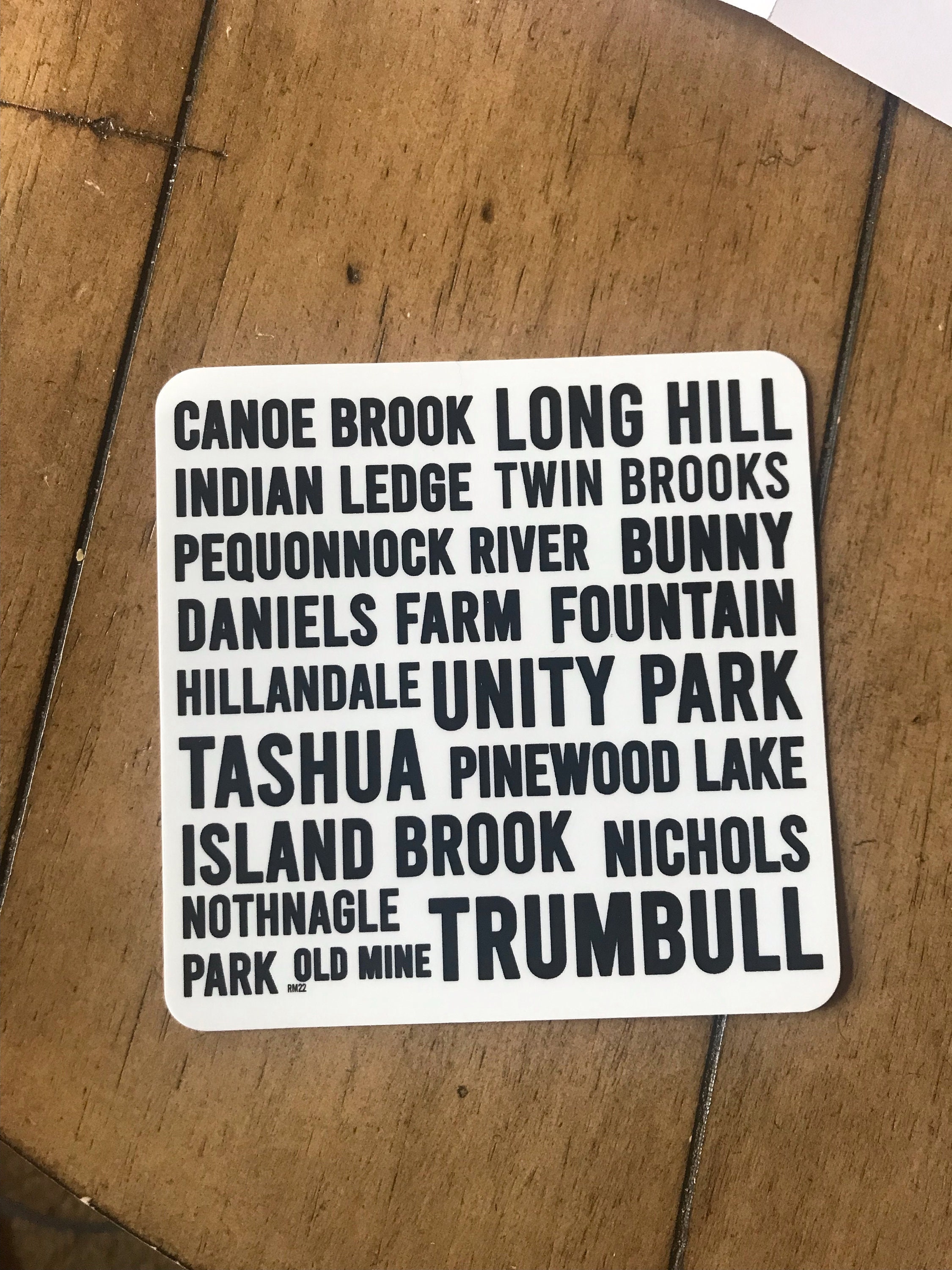 Trumbull CT Neighborhoods Sticker Etsy