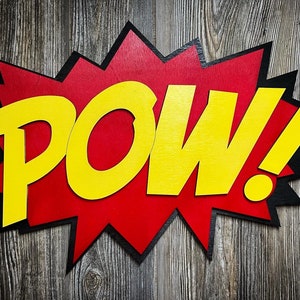 LARGE Comic Book POW Quote Wall Art/Plaque