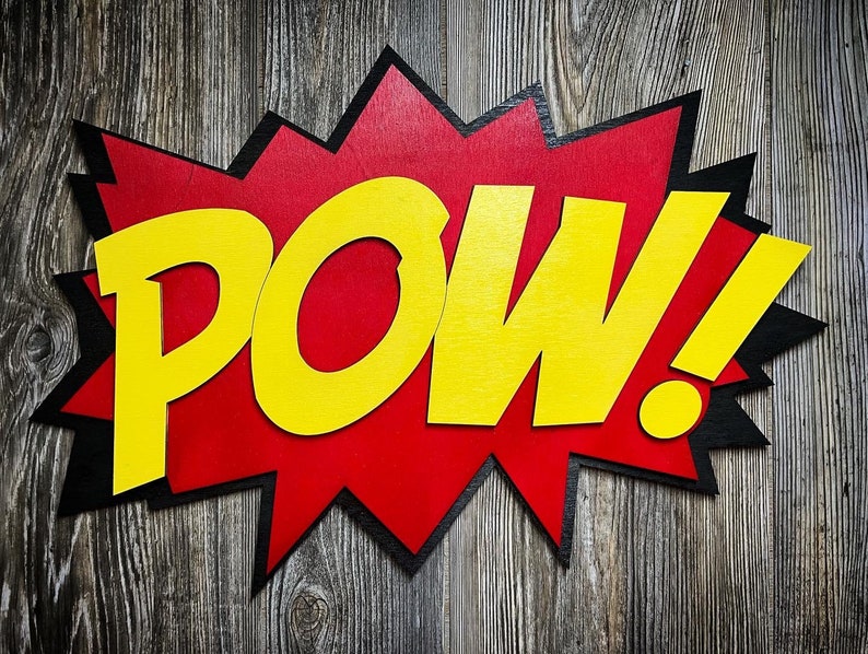 LARGE Comic Book POW Quote Wall Art/Plaque image 1