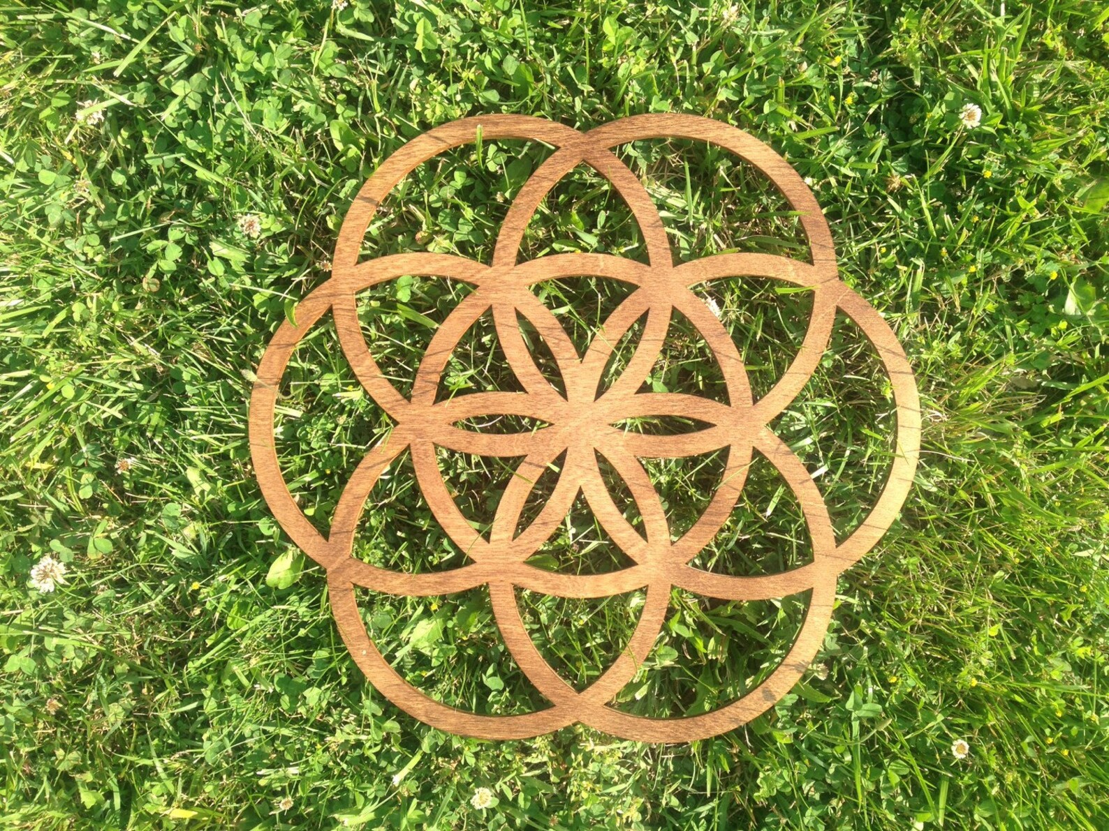 Large 18 Wood Flower of Life Wall Art Etsy