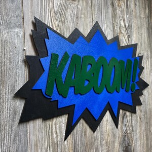LARGE Comic Book KABOOM! Quote Wall Art/Plaque