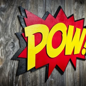 LARGE Comic Book POW Quote Wall Art/Plaque image 2