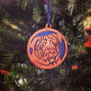 Custom Dog Christmas Ornament - Pick your dogs breed and background color