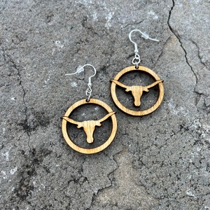 Texas Longhorn Earrings image 2