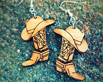 Cowgirl Hat and Boot Earrings