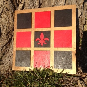 Red and Black Fleur de lis - Wall Art