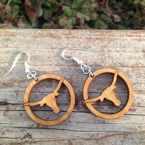 Texas Longhorn Earrings image 1