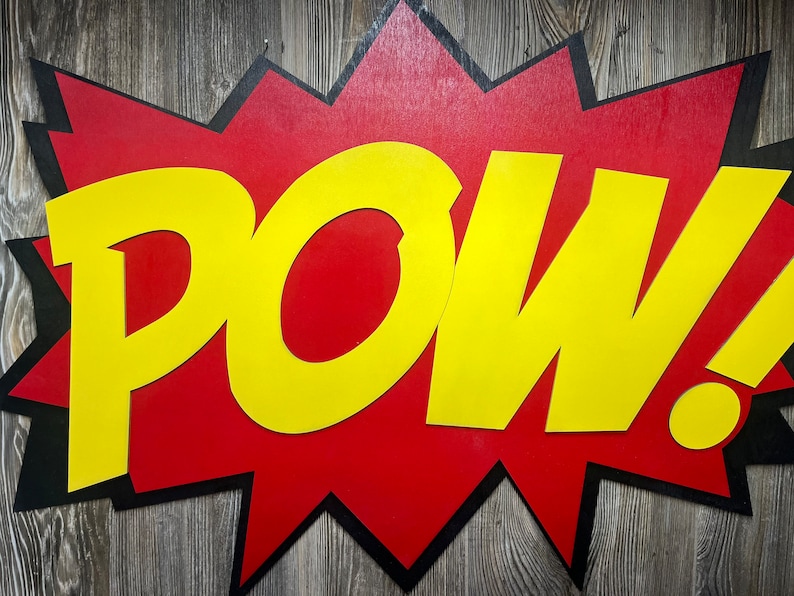 LARGE Comic Book POW Quote Wall Art/Plaque image 5