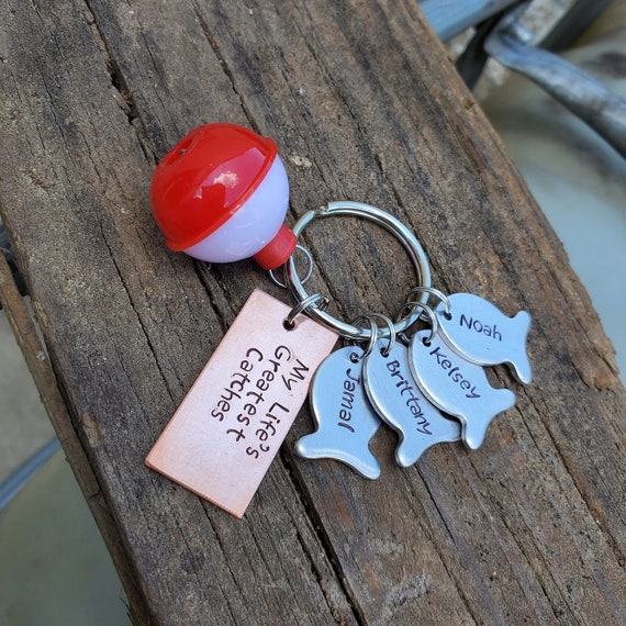 Fishing Lure Key Chain With Bobber Fish Names and Copper or Stainless  Personalized Blank Hand Stamped, Personalized, Customized juniper -   Canada