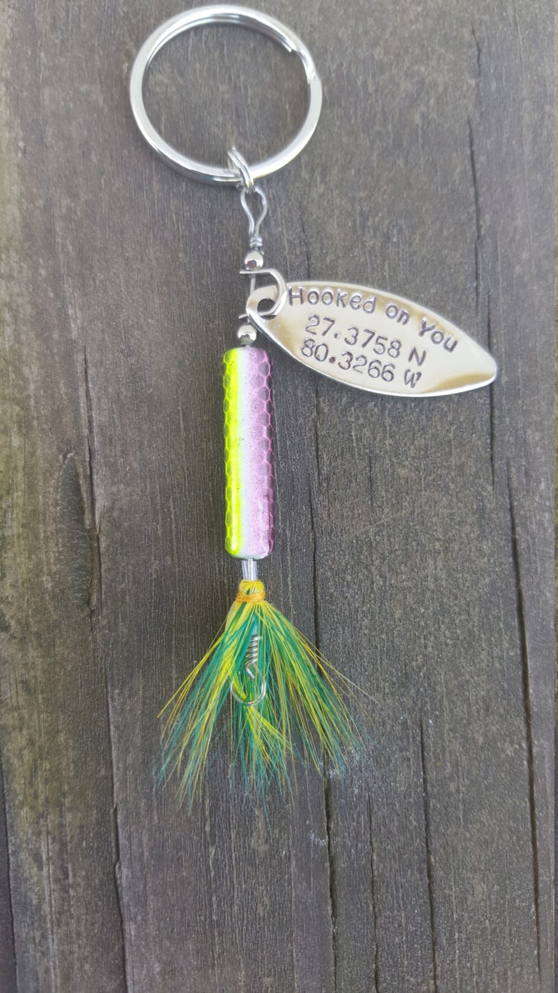 Fishing Lure Key Chain Personalized Customized and Hand Etsy