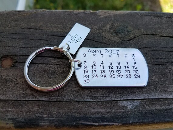 Etsy calendar deals keychain