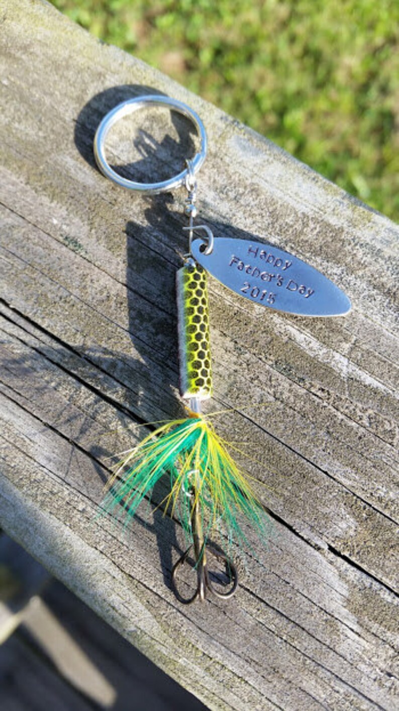 Personalized Fishing Lure Keychain Personalized and Hand Etsy