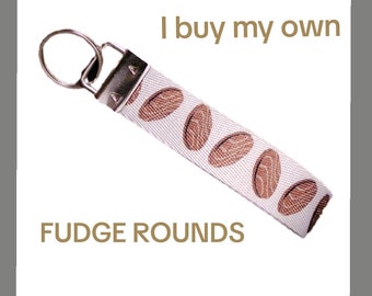 Oliver Anthony Fudge Round Keychain Key Fob Wristlet Rich Men North of Richmond