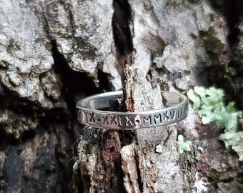 Sterling Silver Ring Roman Numerals Personalized Customized For You Names Children Grand Children Boyfriend Roman Numerals