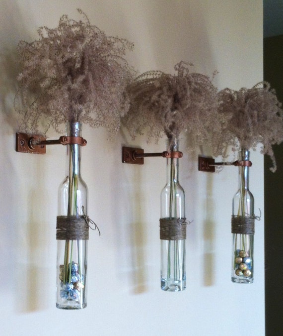 Items similar to Wine Bottle Wall Hangers HARDWARE ONLY on Etsy