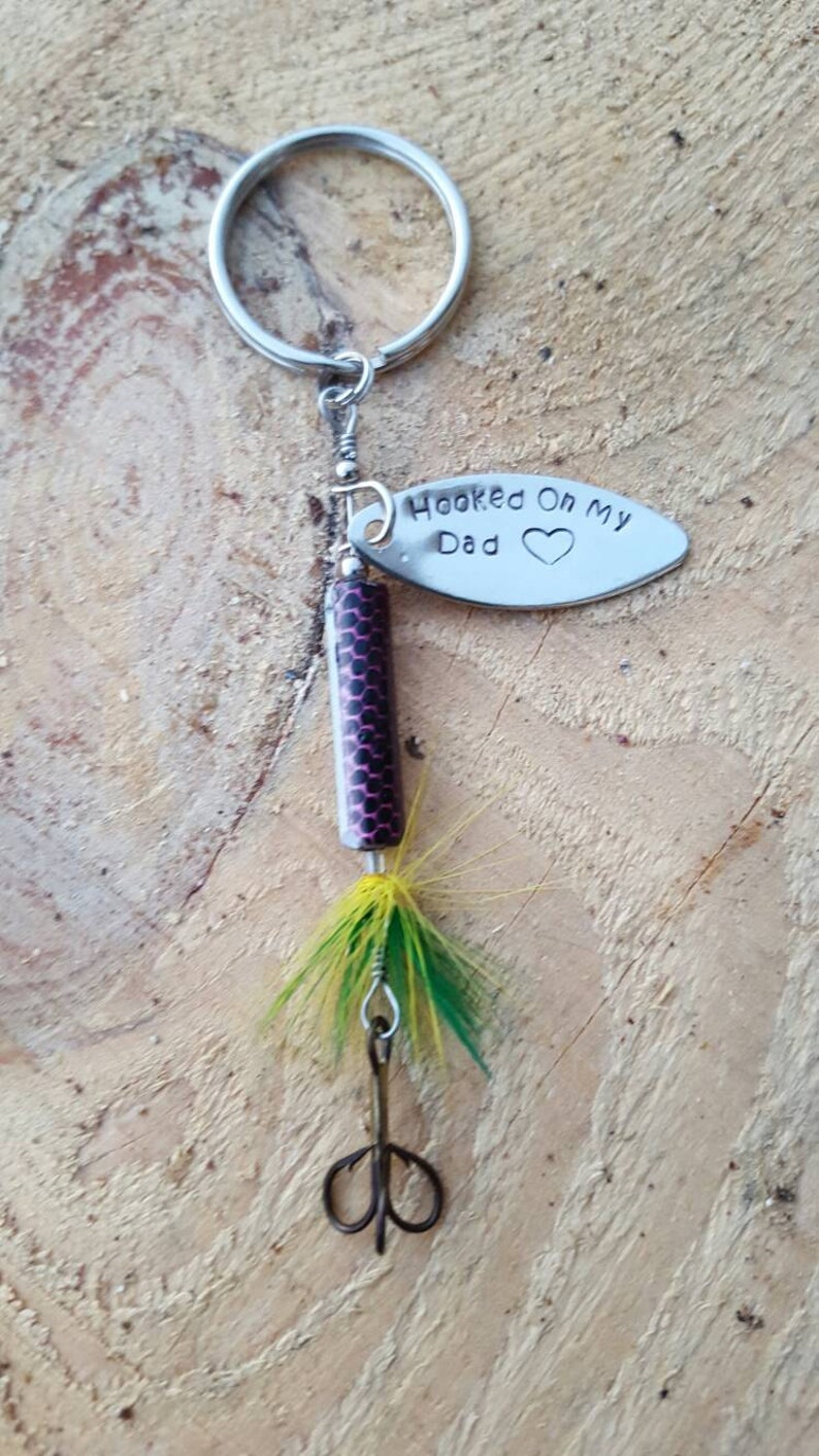 Personalized Fishing Lure Keychain Personalized and Hand Etsy