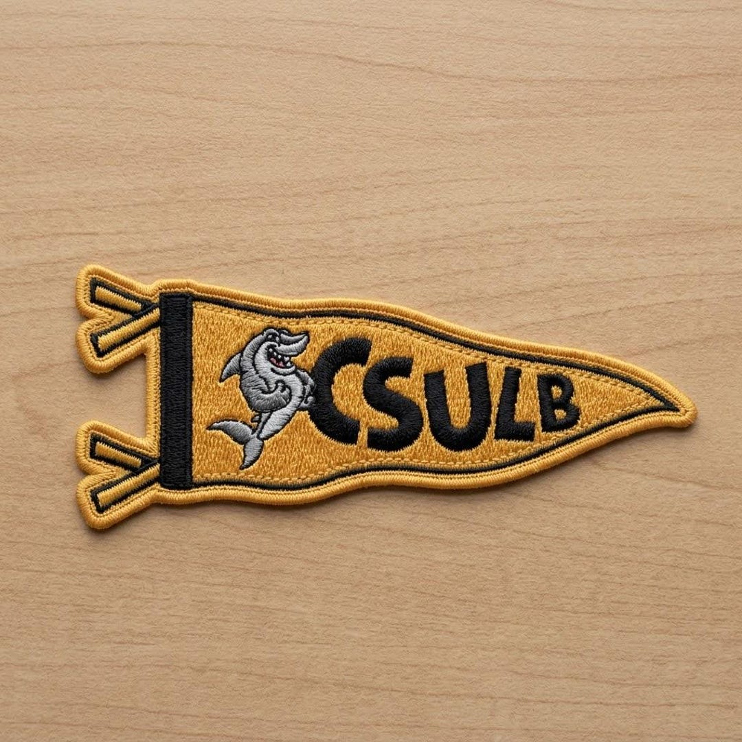 CSU Long Beach Style Flag Embroidered Patch Iron on Sew on College Fan ...