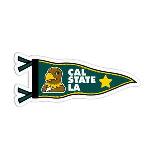 Cal State LA Flag Sticker, CSULA Vinyl Decal, California State University Los Angeles Sticker, College Laptop Water Bottle Car Sticker Gift
