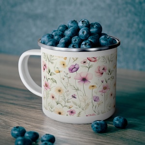 Floral Enamel Mug