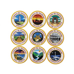 Patches para passar a ferro na rota de peregrinação do Caminho de Santiago de Compostela